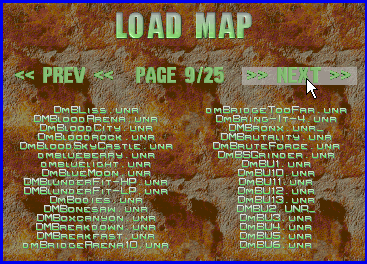 Load Map Menu