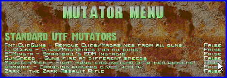 Mutator Menu
